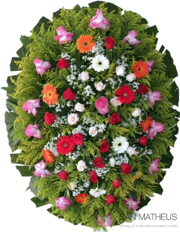 Coroa de flores para sepultamento